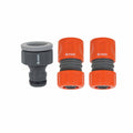 Pope 18mm Hose Fitting Set - 3 Piece ABS Plastic, Connectors & Tap Adaptor