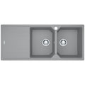 Franke Urban double bowl topmount or flush mount sink - left hand drainer - Grey - UBG621SGLHD