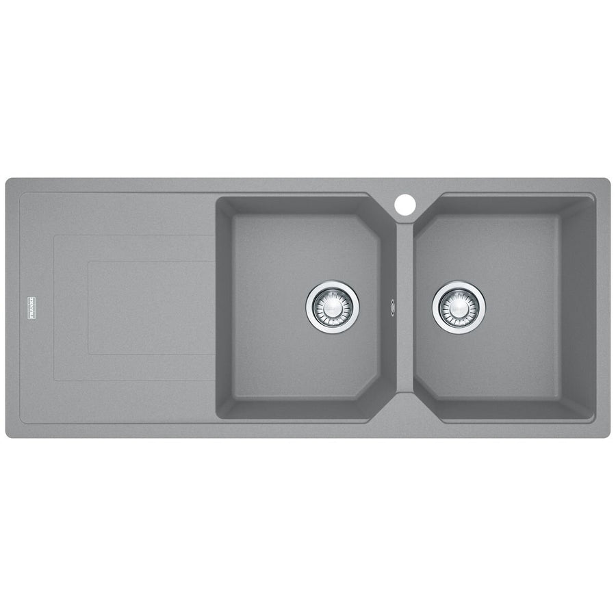 Franke Urban double bowl topmount or flush mount sink - left hand drainer - Grey - UBG621SGLHD