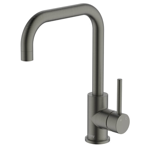 Abey Lucia lead-free square sidelever mixer tap - gunmetal, 360 degree swivel - 3K3-GM-LF