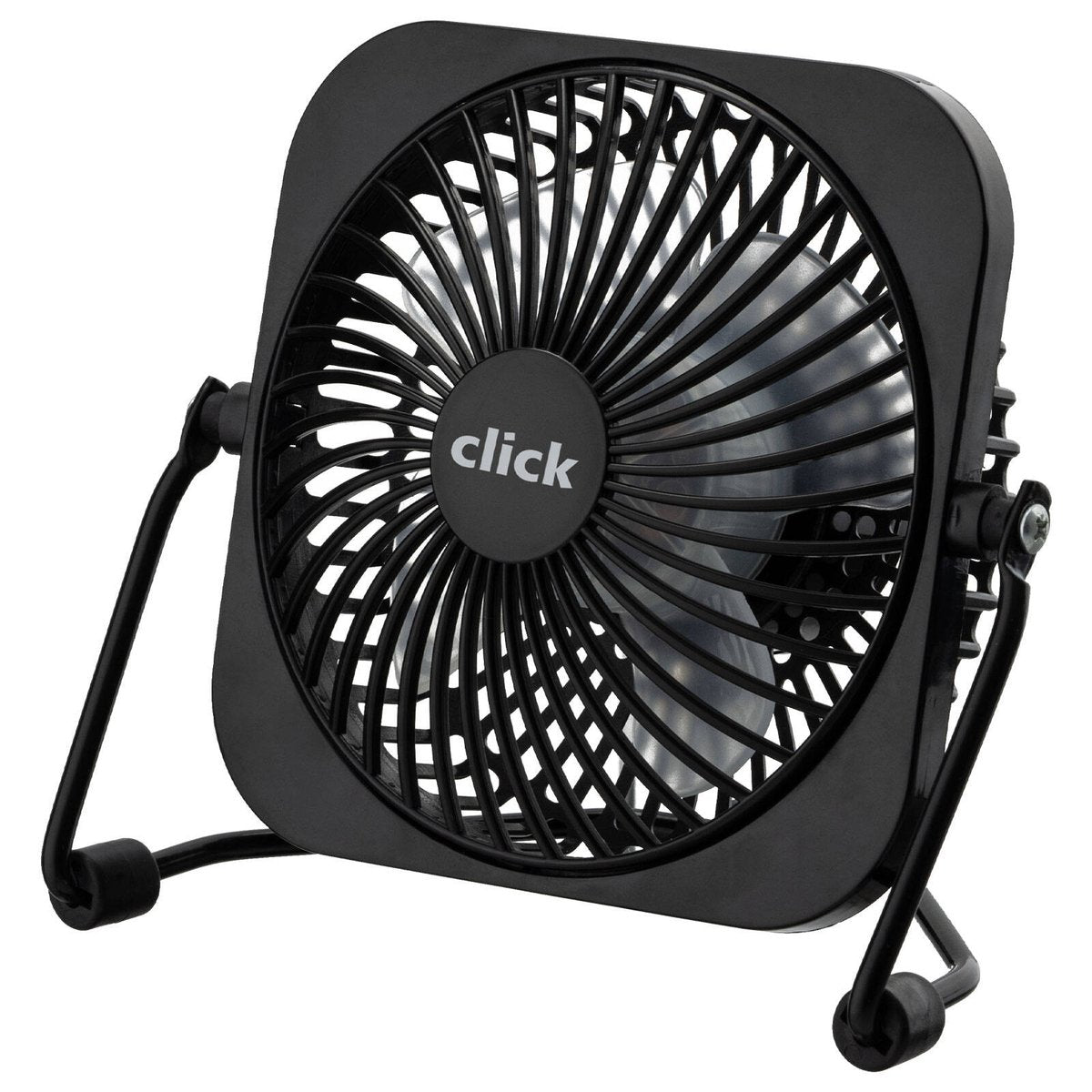 Click 10cm Black USB Desk Fan - Compact Personal Cooling - 360-Degree Adjustable - SuperSaverAU - view 1