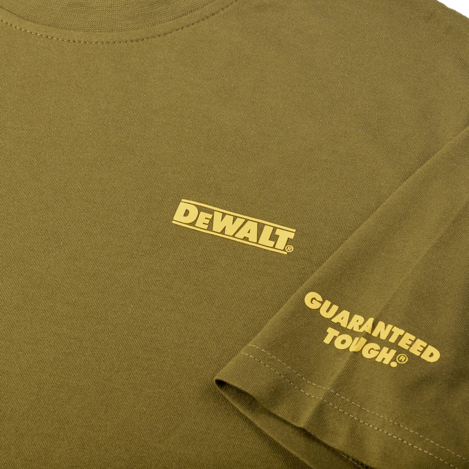 DEWALT Typhoon Olive Crew Neck Shirt - Men's Size S, Cotton Polyester