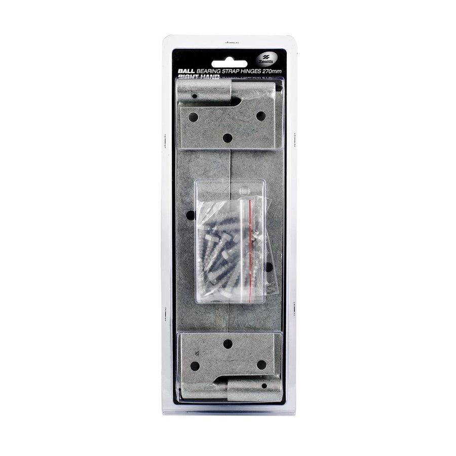 Zenith Strap Hinge 270mm Galvanised Steel Right Hand Easy Install - SuperSaverAU - view 1