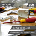 Wiha 5.5 x 125mm Insulated Flat Screwdriver VDE 1000V SoftFinish Handle