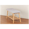 L.T. Williams Bamboo shoe bench - 100kg load capacity, padded seat, ventilated shelf - 9901