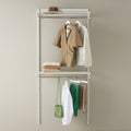 Elfa Essentials 940mm Wardrobe Pack - White E-Poxy Bonded Steel - Flat-Pack - 11990
