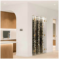 KingsBottle 54 bottle floor-to-ceiling wine rack - offset pegs, matt black - FTC215W3050H-S18X3