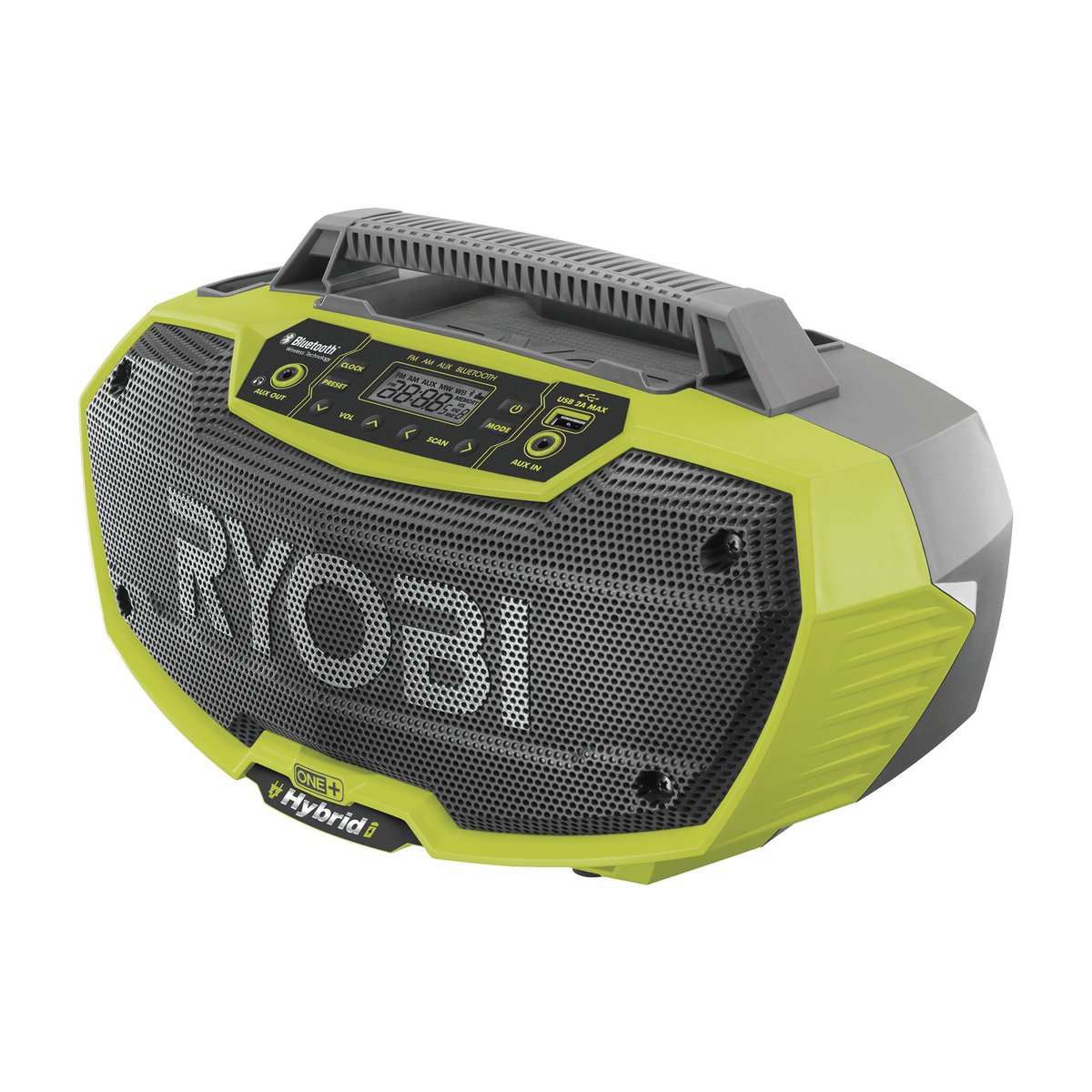Ryobi 18V One Hybrid Bluetooth Radio - 2 Speakers - 340mm x 190mm x 160mm - SuperSaverAU - view 1