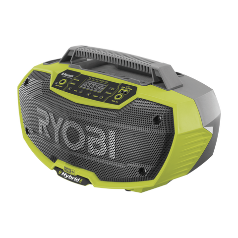 Ryobi 18V One Hybrid Bluetooth Radio - 2 Speakers - 340mm x 190mm x 160mm - SuperSaverAU - view 1