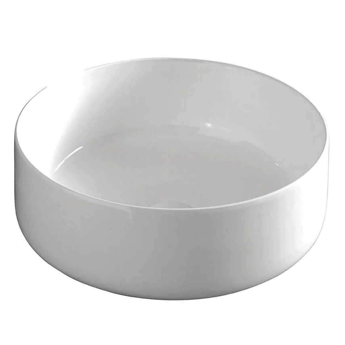 Parisi Cognac 42 countertop basin - gloss white vitreous china, sculptural design - ACL001