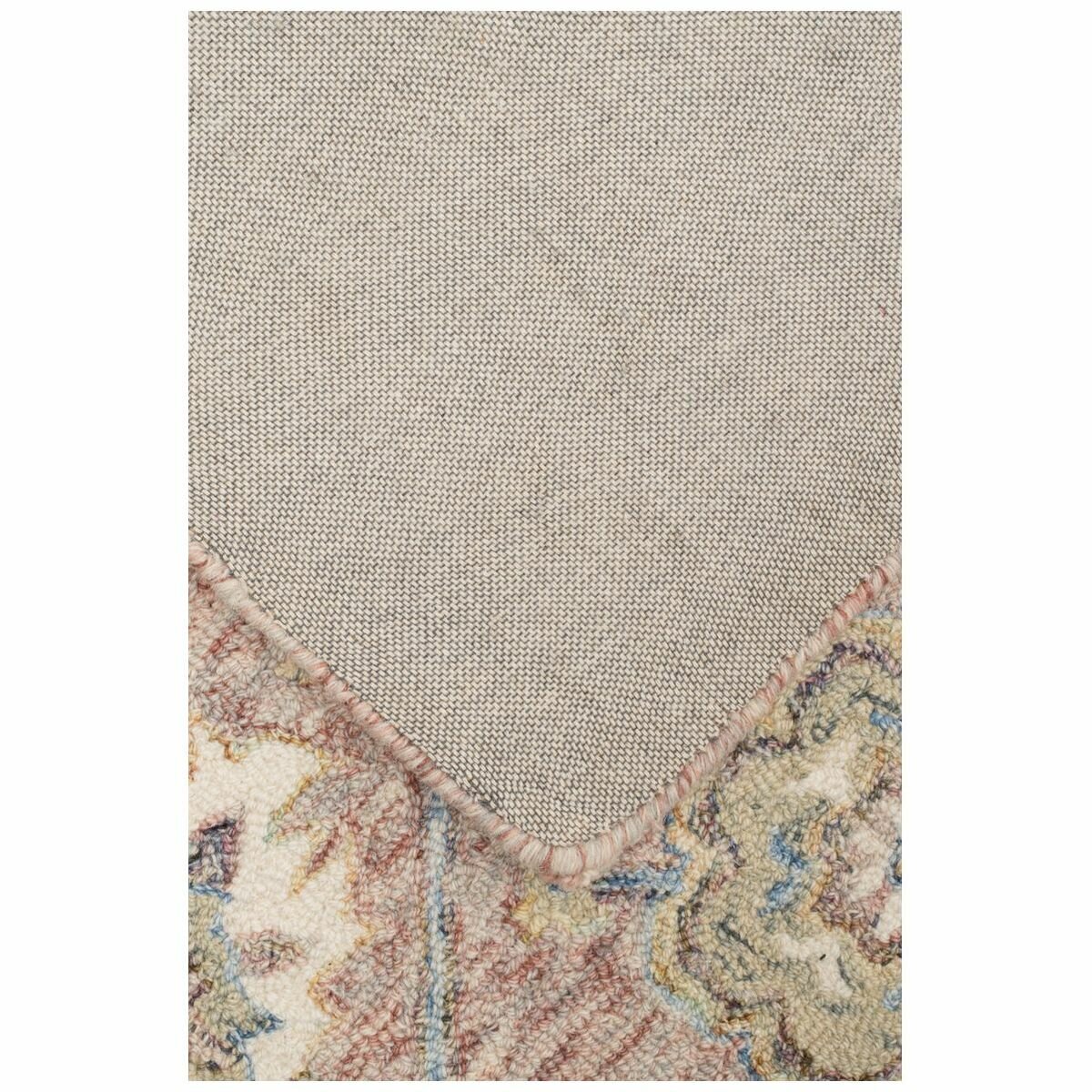 Cadrys Classics Kashan Blush Wool Rug 160x230cm - Hand Tufted, Non-Slip Cotton Backing - CLASKABL1