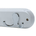 Adoored 2 Double Chrome Hook Rack - 225mm x 70mm x 70mm - White/Chrome - Durable - SuperSaverAU - view 3