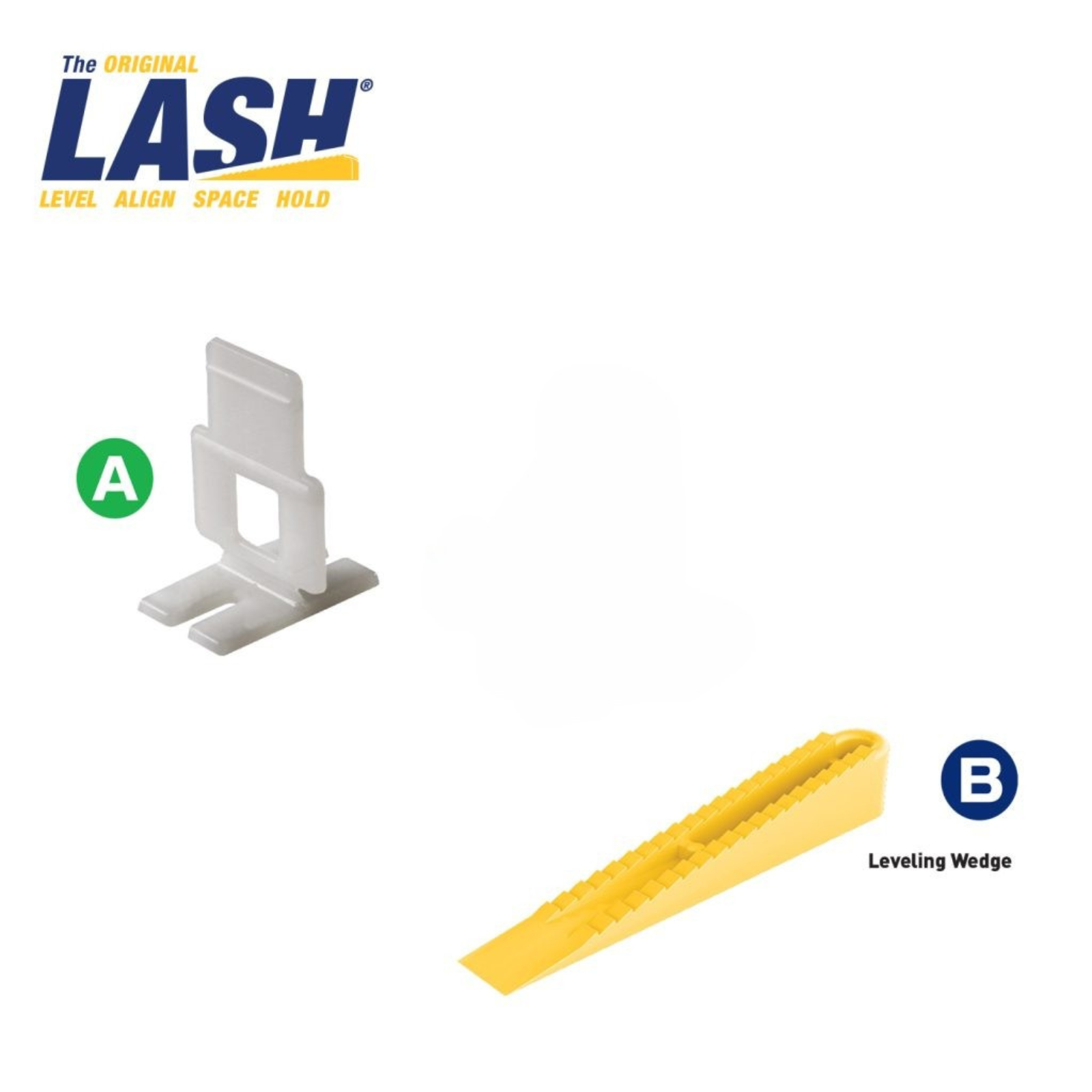 QEP Lash Flat Tile Levelling Clips 1.5mm, 300 Pack, for Large Format and Narrow Grout Joints