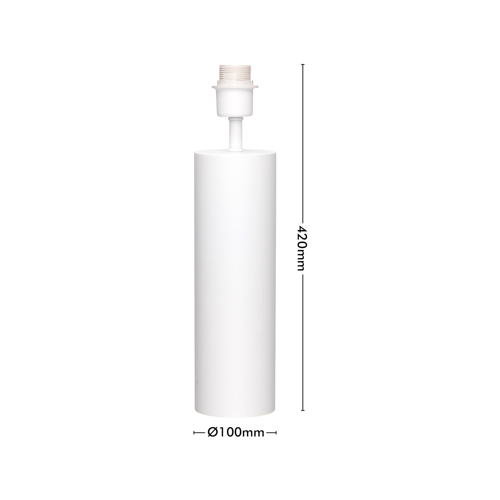 Verve Design Sierra 42cm Matte White Metal Lamp Base E27 40W AM24