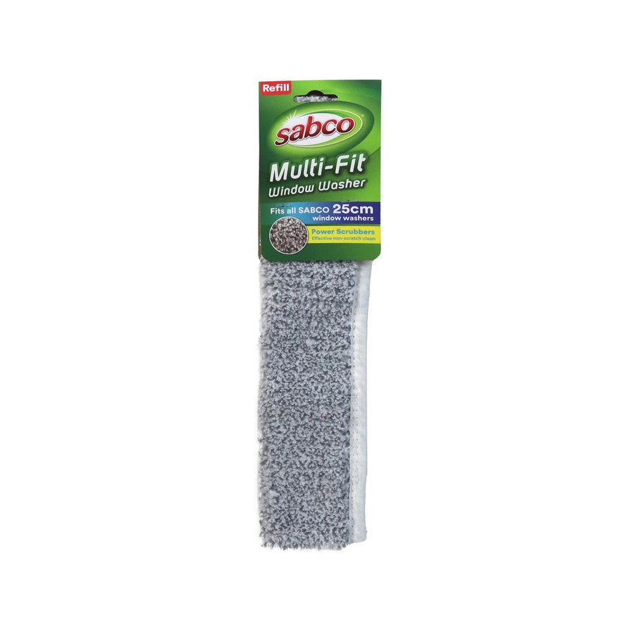 Sabco 25cm Multi Fit Window Washer Refill - Blue - Non-Scratch Microfibre - SuperSaverAU - view 1