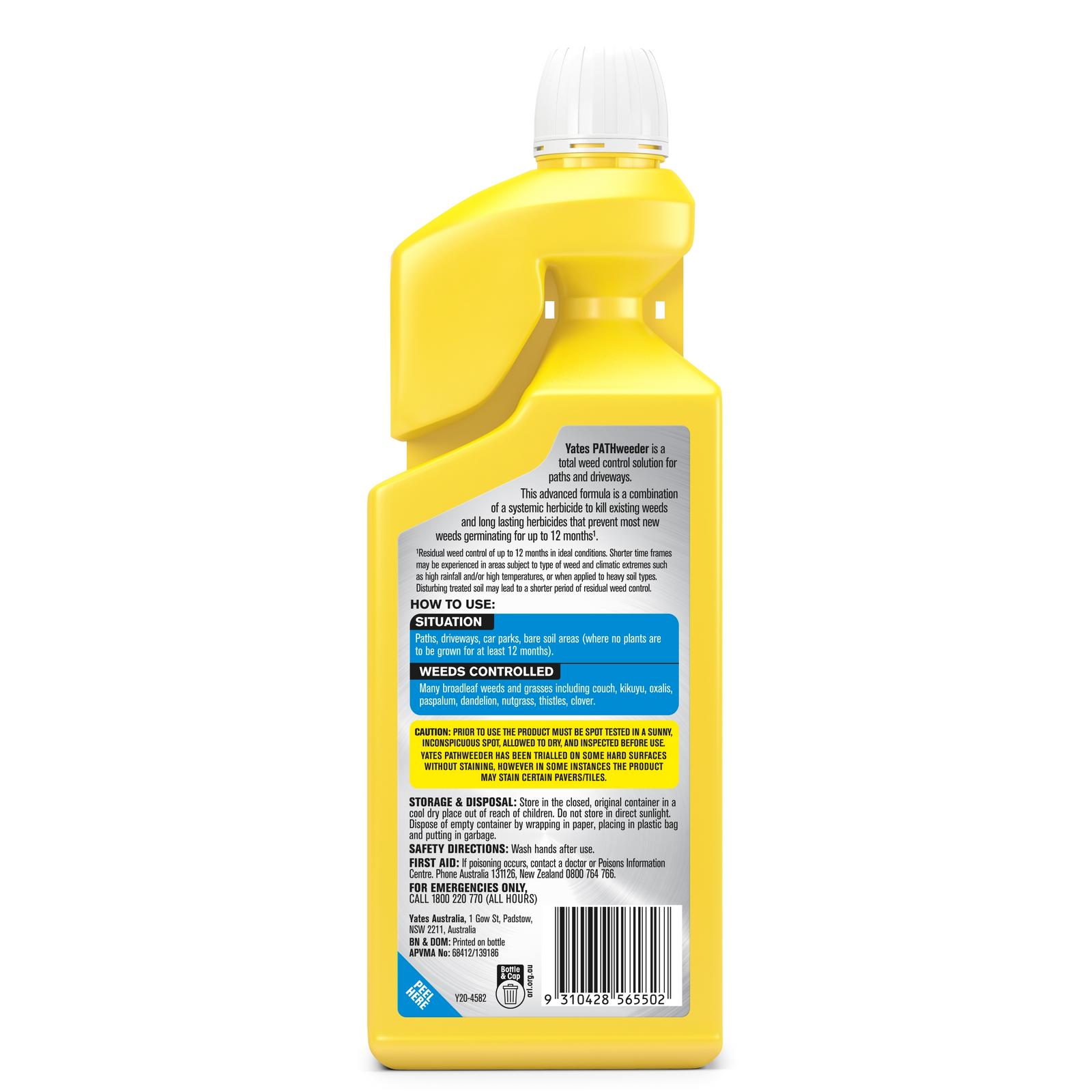Yates Path Weeder Concentrate 1L Non-Selective Systemic Weed Killer
