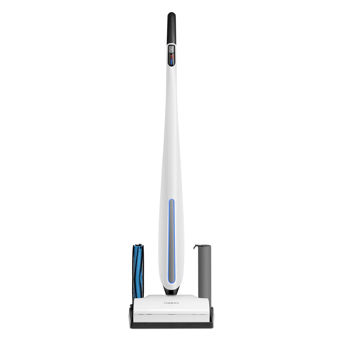 Hizero wet and dry stick vacuum - two-in-one sweeping and mopping, 60 minute runtime, White - F500