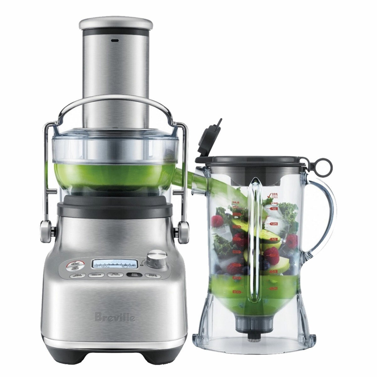 Breville 3X Bluicer Pro Juicer and Blender - 1350W, Cold Spin, 5 One-Touch Programs - BJB815BSS