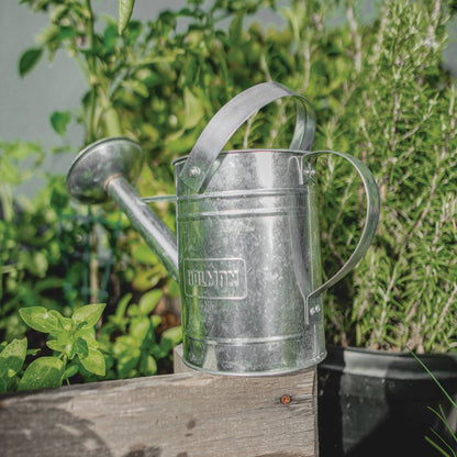 Holman 5L Galvanised Watering Can - Silver - Durable Metal Construction
