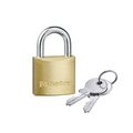 Master Lock 30mm Solid Brass Keyed Padlock, Hardened Steel Shackle, Pin Cylinder