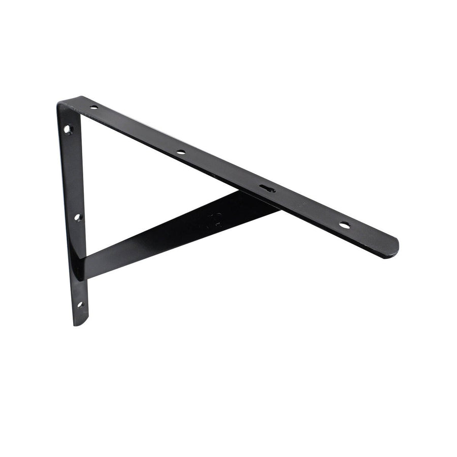 Carinya Black Heavy Duty Straight Stayed Bracket 300mm Steel Strength - SuperSaverAU - view 1