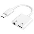 Antsig 60W USB-C Audio Adapter AP5761 - White, Headphones Plus USB-C Charging