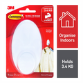 Command White Adhesive Clothes Hanger - 1 Pack - Plastic - Damage-Free - SuperSaverAU - view 2