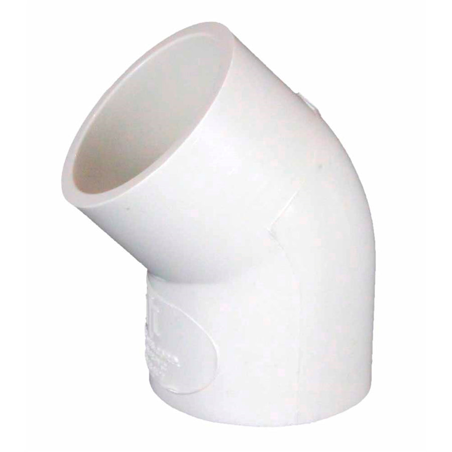 Holman 15mm 45 Degree PVC Elbow White Solvent Weld