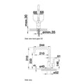 Blanco MILI Square Neck Mixer Tap - Chrome, High Arch Neck, 360 Degree Swivel Spout - MILI