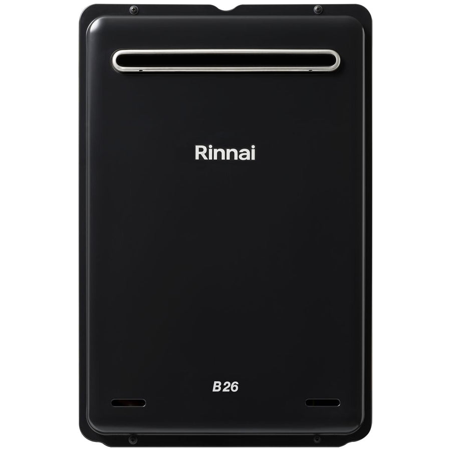 Rinnai Natural Gas Continuous Flow Hot Water System - 26L/min - Matte Black - 50°C Preset - B26N50ABLK