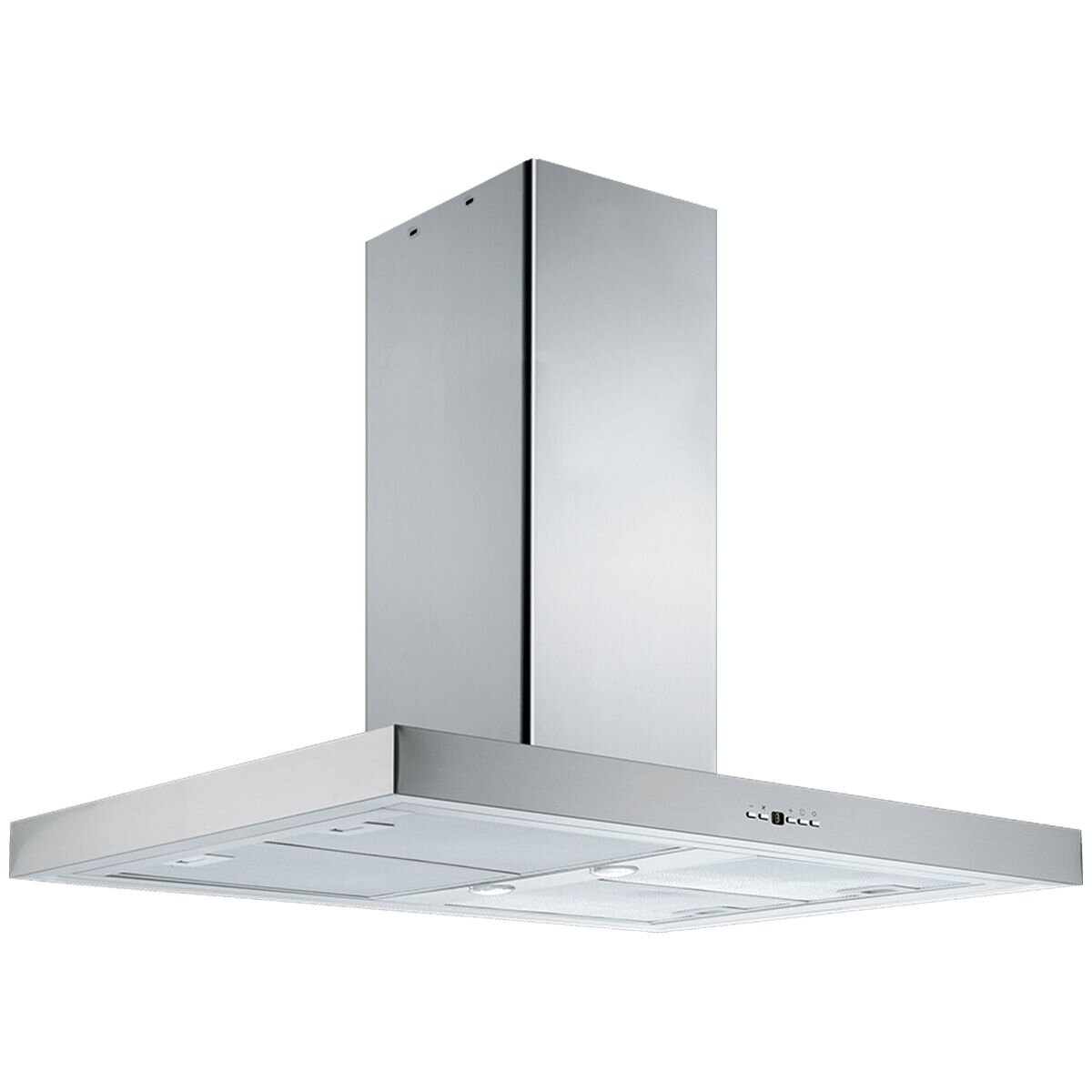 Schweigen 90cm Island Rangehood - 900m³/h, 5 Fan Speeds - Stainless Steel, LED Lighting - IS4110STPAK