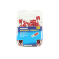 Narva 4mm Red Double Crimped Male Bullet Terminal Flared Vinyl - 100 Pack