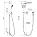Homecare By Caroma 900mm Rail Shower Set - Brushed Nickel - Safety & Durability - SuperSaverAU - view 3