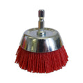 Josco 75mm Red Abrasive Nylon Cup Brush for Angle Grinders