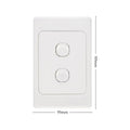 Deta Double Vertical Switch - 2 Gang - Polycarbonate - Indoor Use - SuperSaverAU - view 4