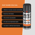 White Knight Rust Guard 400g Grey Cold Gal Zinc-Rich Galvanising Primer Spray Paint