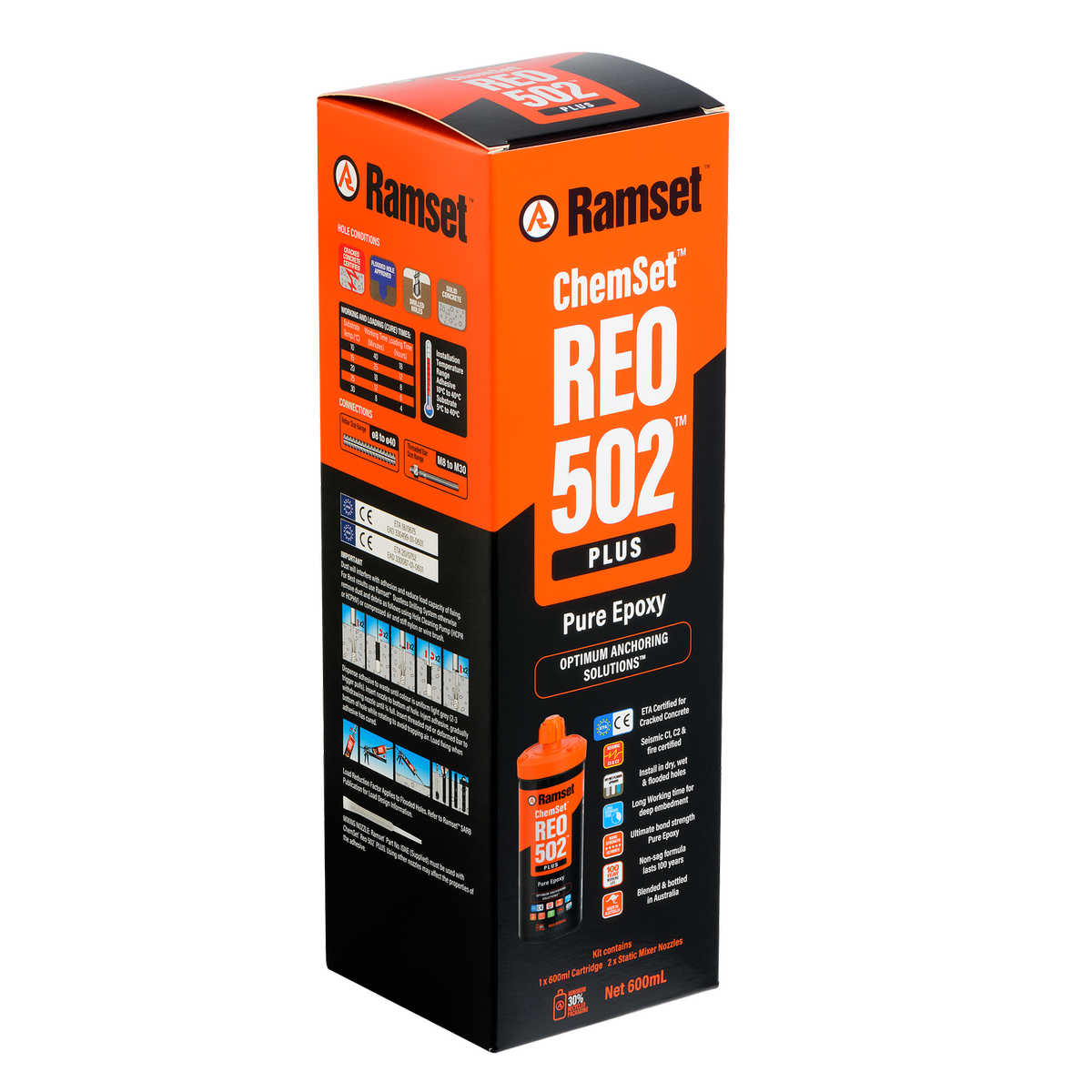 Ramset 600ml Reo502 Plus Chemset Pure Epoxy - High Bond Strength - 1.12kg - SuperSaverAU - view 3
