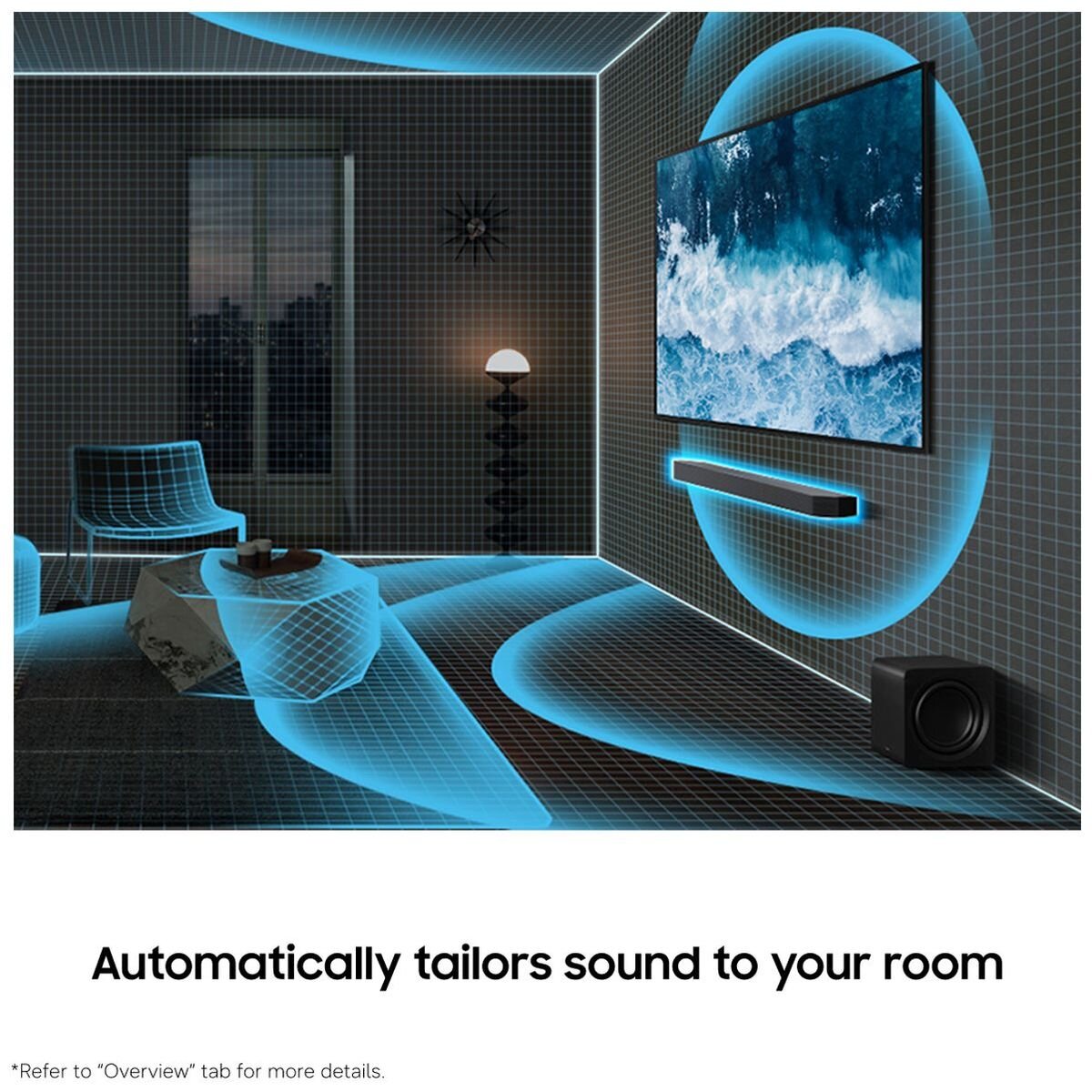 Samsung Q-Series 9.1.4ch Dolby Atmos Soundbar with Subwoofer and Rear Speakers - Black - HW-Q930H-XY