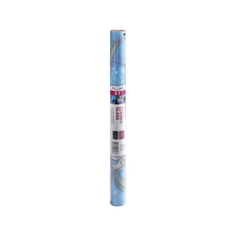 Pillar 0.45 x 2m Stained Glass Static Window Film, Removable & Adhesive-Free