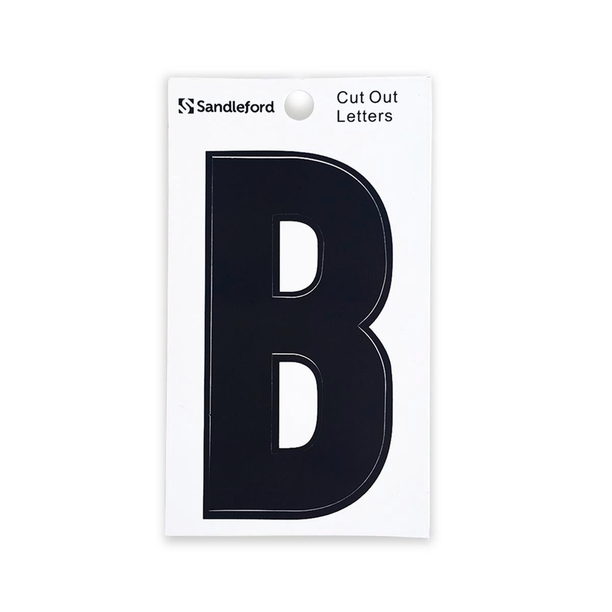 Sandleford 85mm Black Self Adhesive House Letter B - Polycarbonate - Weather Resistant - SuperSaverAU - view 1