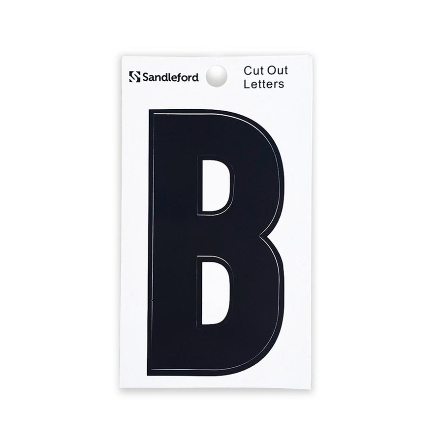 Sandleford 85mm Black Self Adhesive House Letter B - Polycarbonate - Weather Resistant - SuperSaverAU - view 1