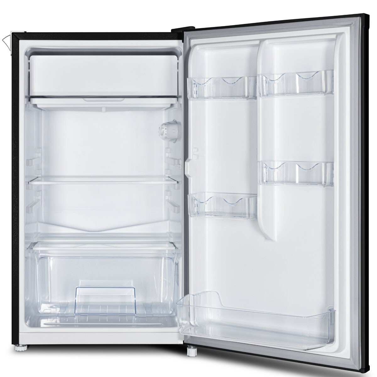 CHiQ 125L retro bar fridge - Black cabinet, reversible door, 3.5 star energy rating - CRSR125DB