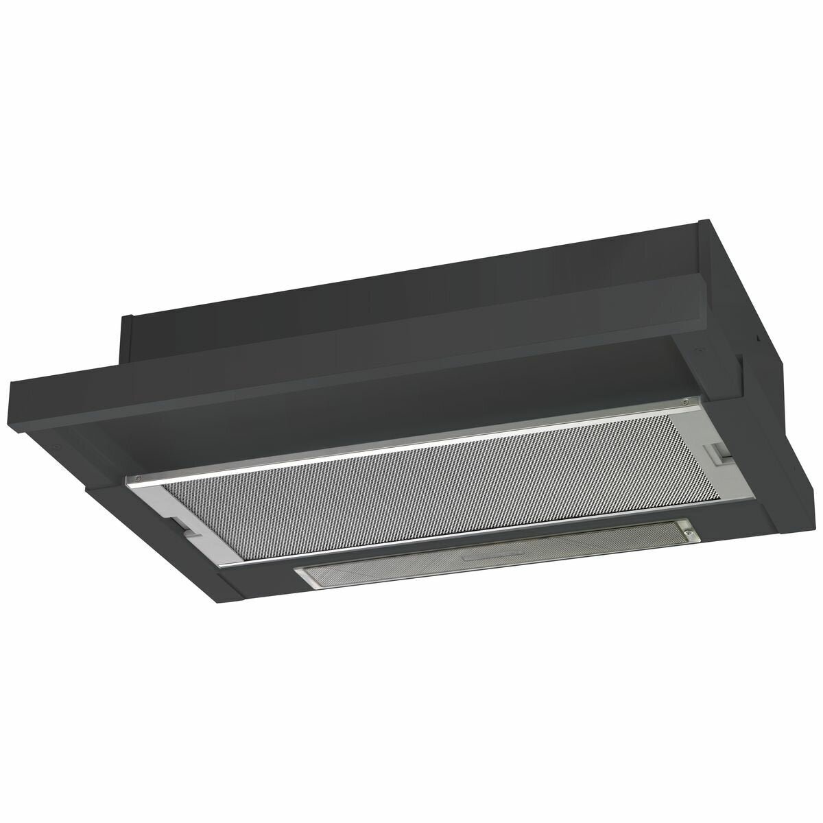 Chef 60cm Slideout Rangehood - 200m³/h, 2 Fan Speeds - Black Finish, LED Lighting - CRR612DB
