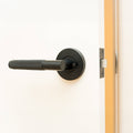 Ikonic Black Matte Knurled Privacy Lever Set - 1 Pack - 165mm x 190mm - Snib Locking - SuperSaverAU - view 4