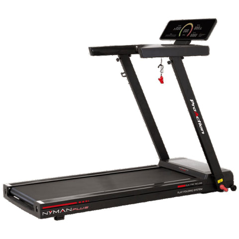 BH Fitness Nyman Plus Treadmill - 2.5 HP Motor, 10-Level Auto Incline, 36 Programs, Black - G6405