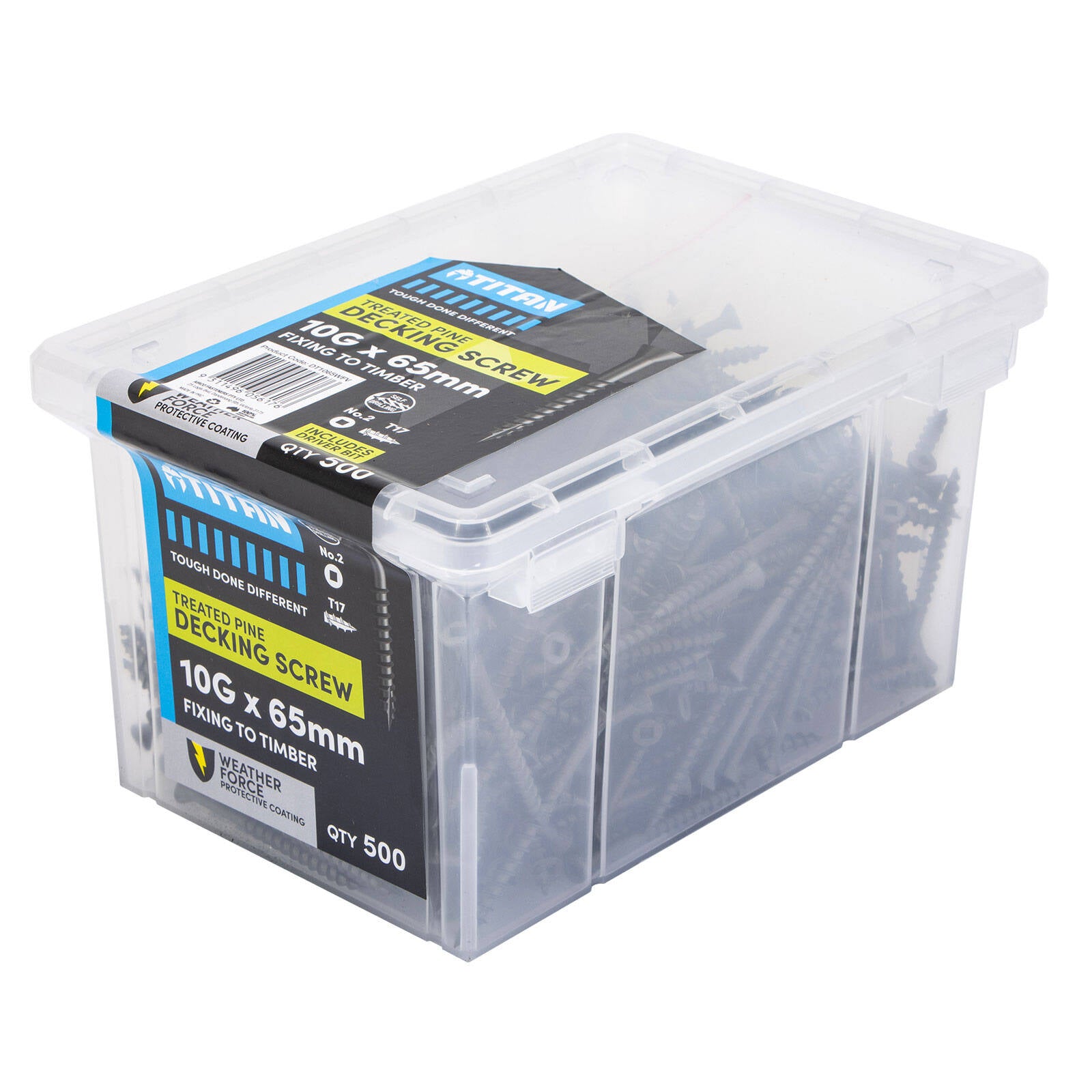 Titan 10G x 65mm Weather Force Treated Pine Decking Screw Type 17 - 500 Pack