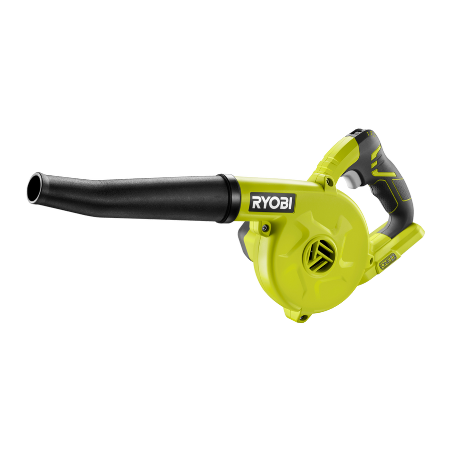 Ryobi 18V ONE+ Workshop Blower Tool Only - 200 km/h - Lightweight - Black/Hypergreen - SuperSaverAU - view 1