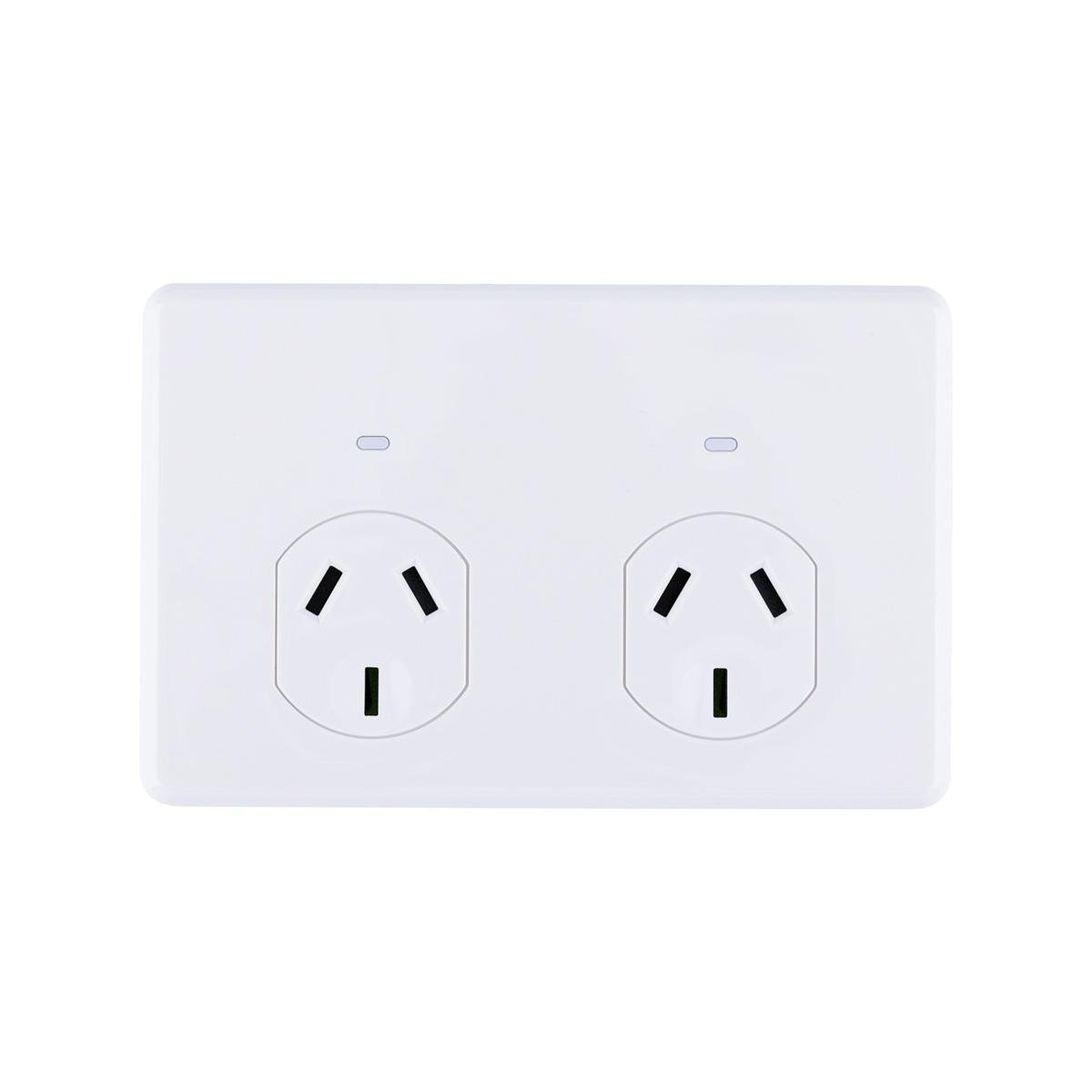 Deta x6 Series Auto Switch Double Power Point - 2 Sockets - 250V 10A - Polycarbonate - SuperSaverAU - view 1