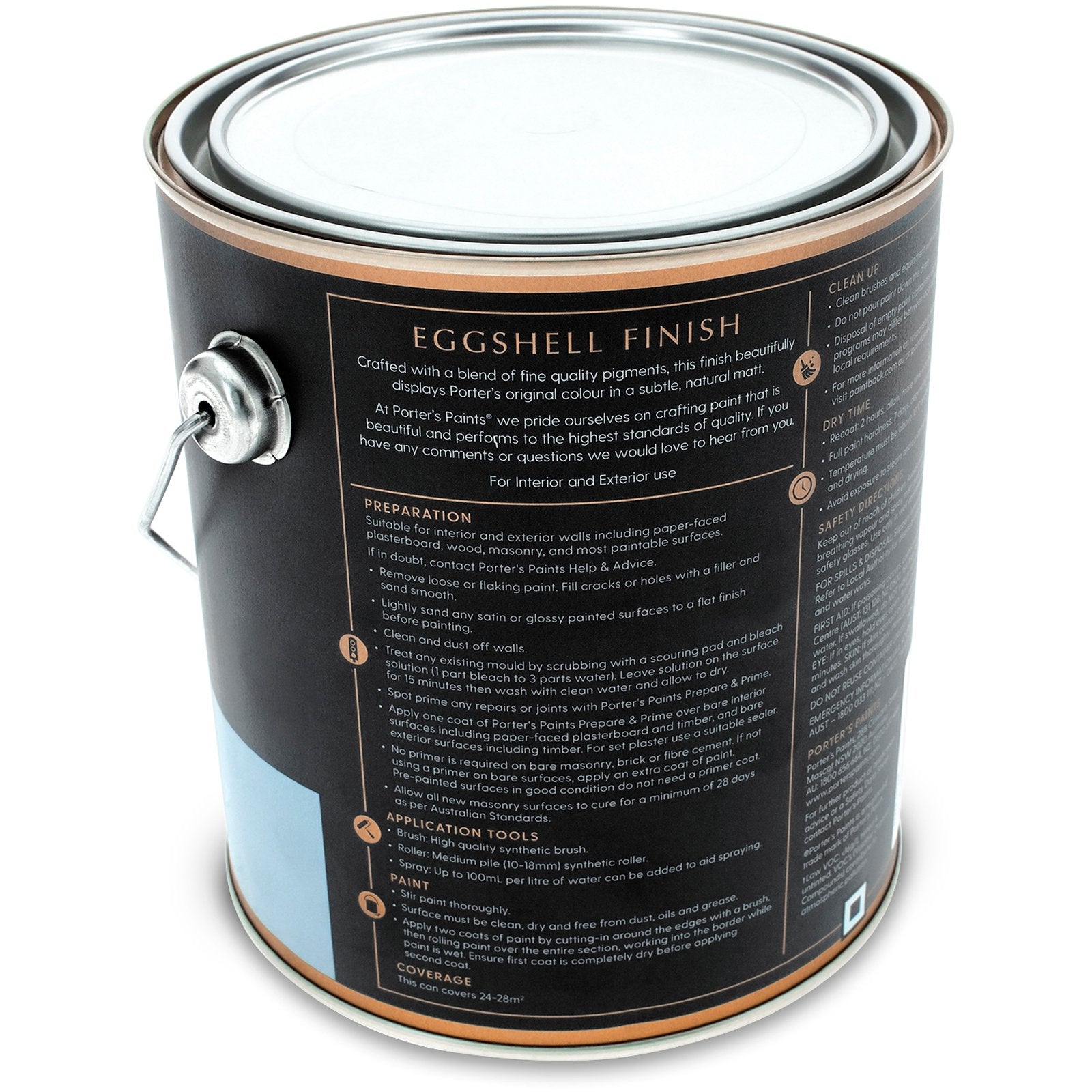 Porter's 2L River Stone Eggshell Broadwall Washable Paint