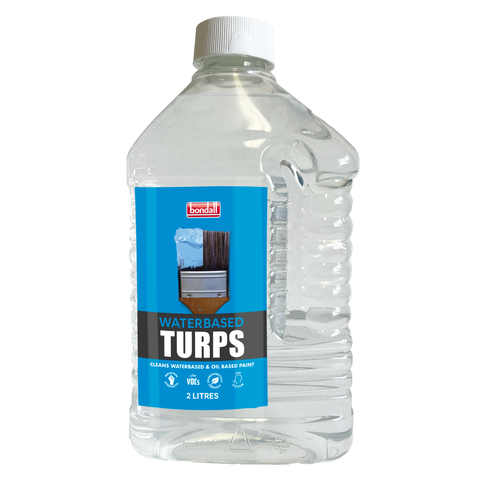 Bondall 2L Waterbased Turps Low VOC Odourless Brush and Roller Cleaner